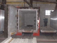 Shuttle kiln, gas heated