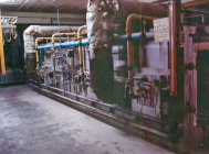 Shuttle kiln, gas heated