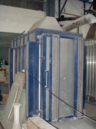 Shuttle kiln, electric heated