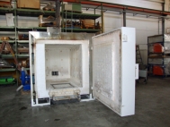 Shuttle kiln, gas heated