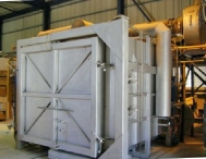 Shuttle kiln, gas heated, high temperature