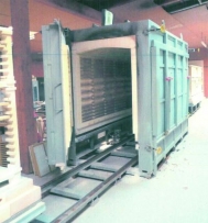 Shuttle kiln, electric heated