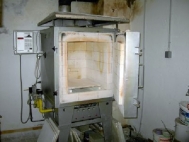 Chamber kiln, gas heated