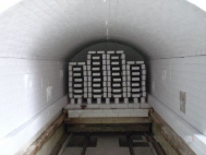 Shuttle kiln, gas heated, high temperature