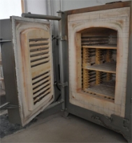 Chamber kiln, gas heated