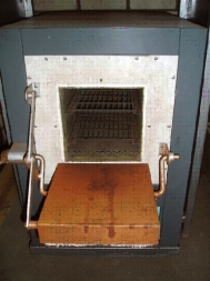 Chamber air-rotate kiln, electrically heated, used