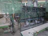 Plate foot grinding machine of continuous operation, used