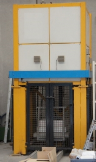 High temperature elevator kiln, electrically heated, used