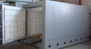 Shuttle kiln, gas heated, used