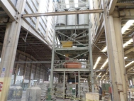 Mixing plant with round feeder, used