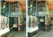 Elevator kiln, 3,6 m³ gas heated, used