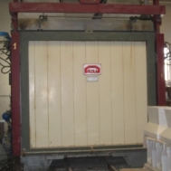 Shuttle kiln, gas heated, 10 m³, used