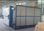 Shuttle kiln, gas heated, used  