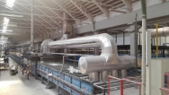 Rollenofen, gas beheizt, 100,8 m, 1300 °C, gebraucht 