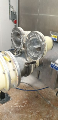 Vacuum extruder 350 mm, stainless steel - used