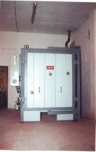 Chamber kiln, gas heated, 1000 Liter, 1420 °C, used