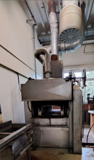 Push-through muffle furnace, gas heated - used